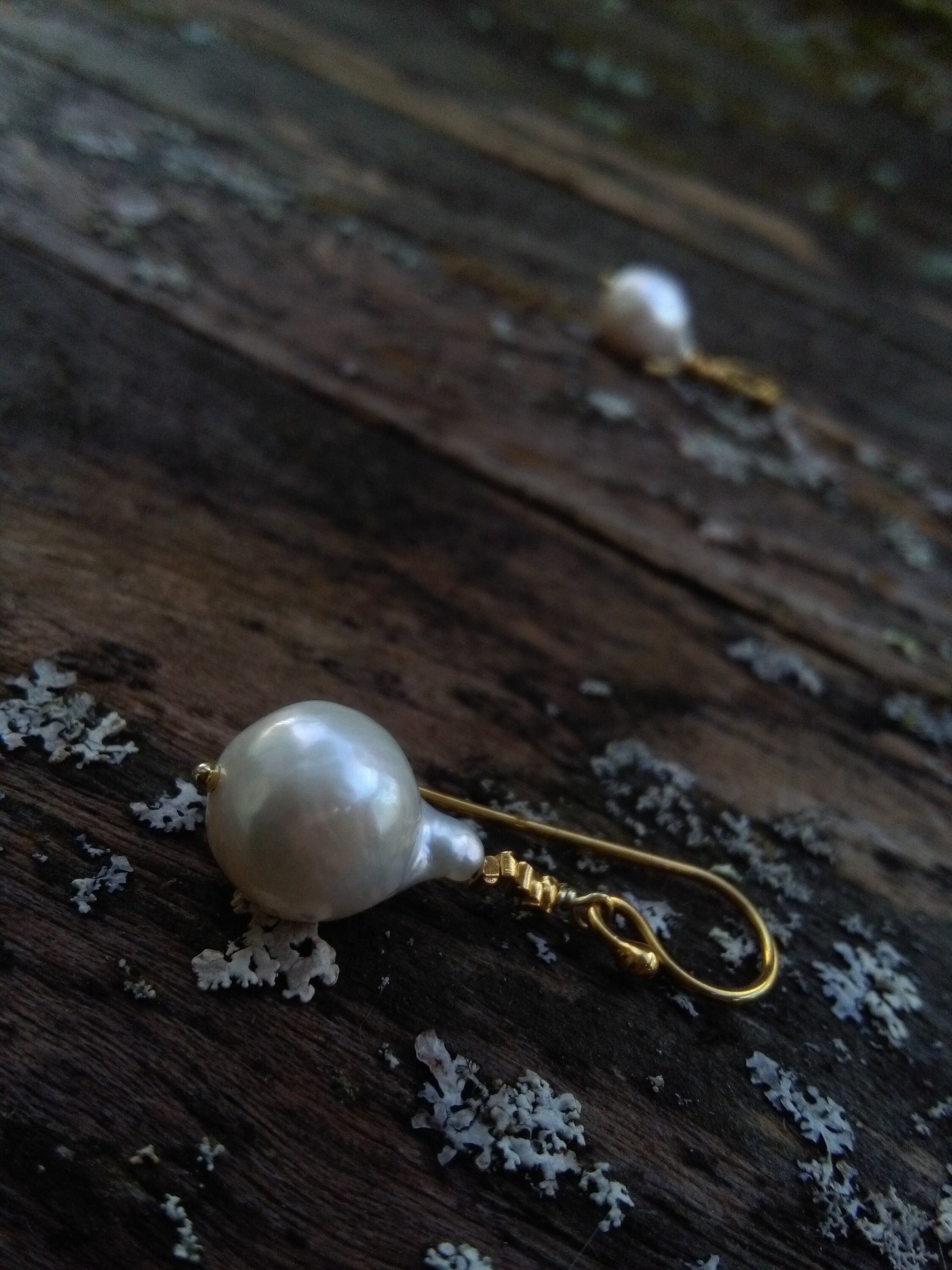 Large 10mm/0.39 Cultured White Edison Drop Pearl Earrings, Vermeil Finish  gold on 925 Sterling Silver - Etsy