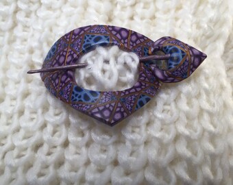 purple scarf clip