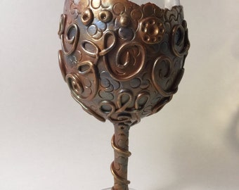 Dragon skin wine glass or goblet