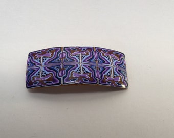 purple patterned hair clip