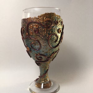 Fantasy gold dragon skin goblet
