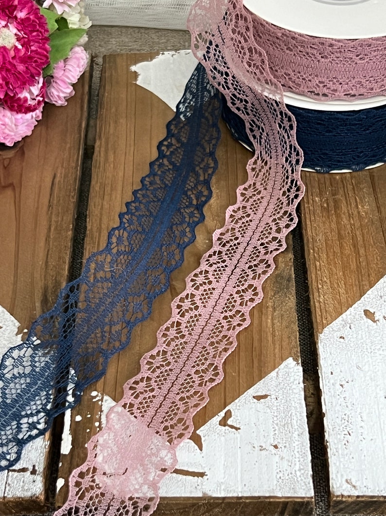 1 roll 22 meters of lace ribbon lace ribbon lace trim 2.7 cm image 2
