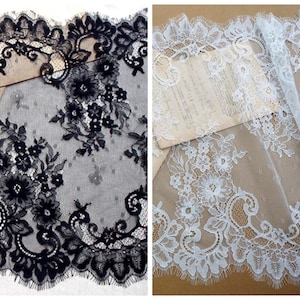 Lace fabric lace trim 3 meters x 42 cm Lace French eyelash lace