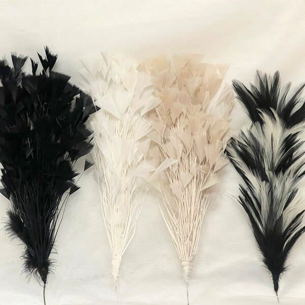 Natural Bunch Feathers Trimmed Turkey Feathers Headdress Fascinator Hair Accessories Decorative Feathers Craft