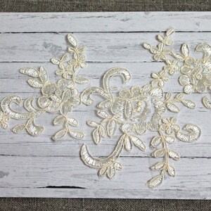 Lace Applique Lace Wedding Dress Floral Flower Applique Lace image 9