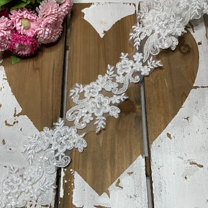 Lace Ribbon Lace Trim Lace Beads Embroidery Veil Straps Wedding Bridal Dress image 4