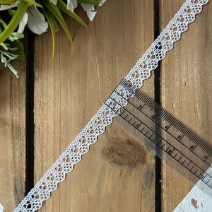 Cinta de encaje encaje de tul borde de encaje cinta de encaje blanco marfil 11 mm imagen 3
