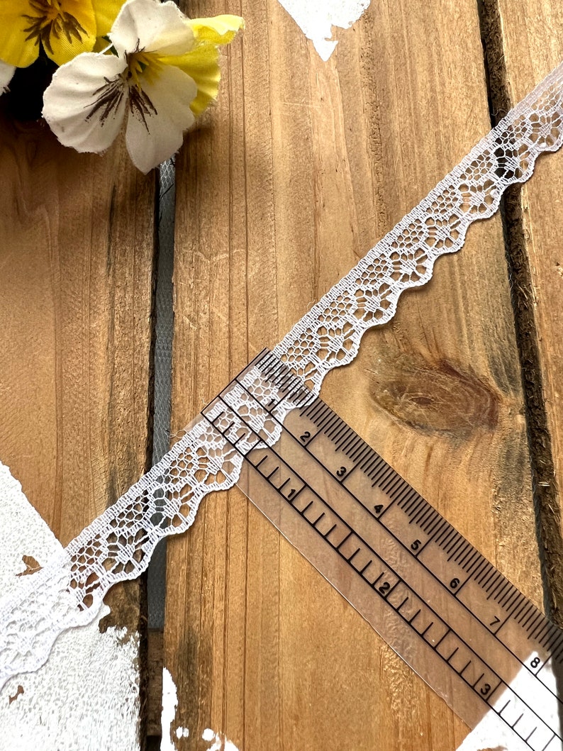 Lace ribbon tulle lace lace border white 14 mm image 2