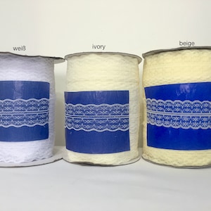 Spitzenband weiß, ivory, beige