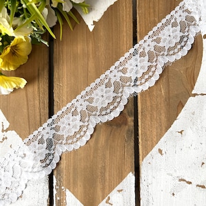 Lace ribbon 3.6 cm white