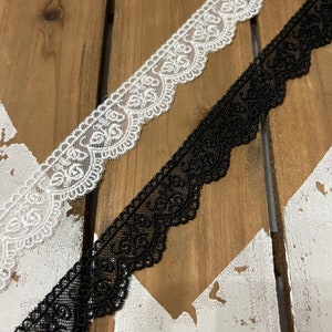 Lace ribbon lace border embroidery tulle lace flower ivory 2.8 cm French