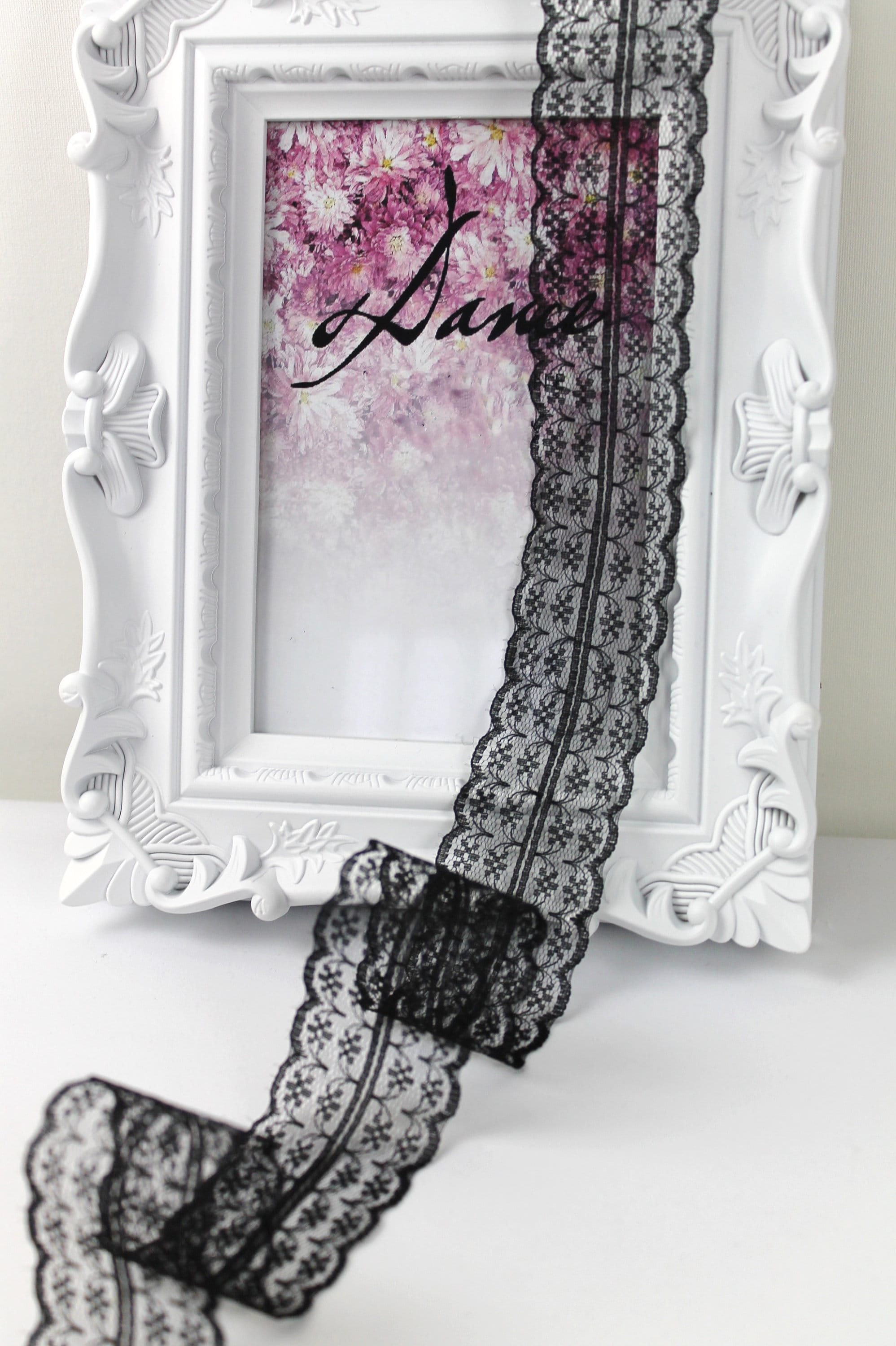 lace ribbon black 4.5 cm