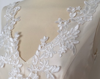 Lace applique lace wedding dress Floral