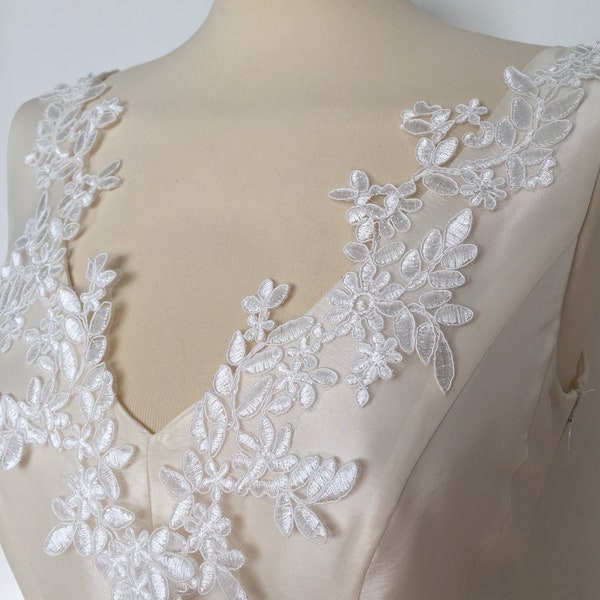 Lace applique lace wedding dress Floral