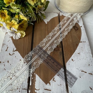 Spitzenband Spitzen Band Spitzenborte 4cm  ivory