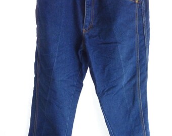 Vintage 80s Gitano Jeans Womens Size 14 Dark Wash High Rise Tapered Leg Mom Jeans