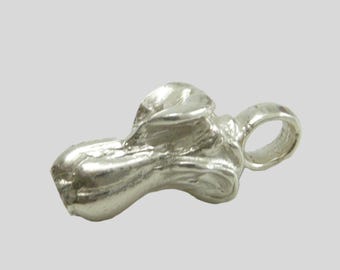 Artisan .950 Fine Silver Mini Bok Choy Pendant Charm Food Jewelry