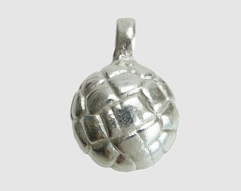 Handcrafted 950 Silver Pineapple Bun Pendant Hong Kong Bakery Food Charm