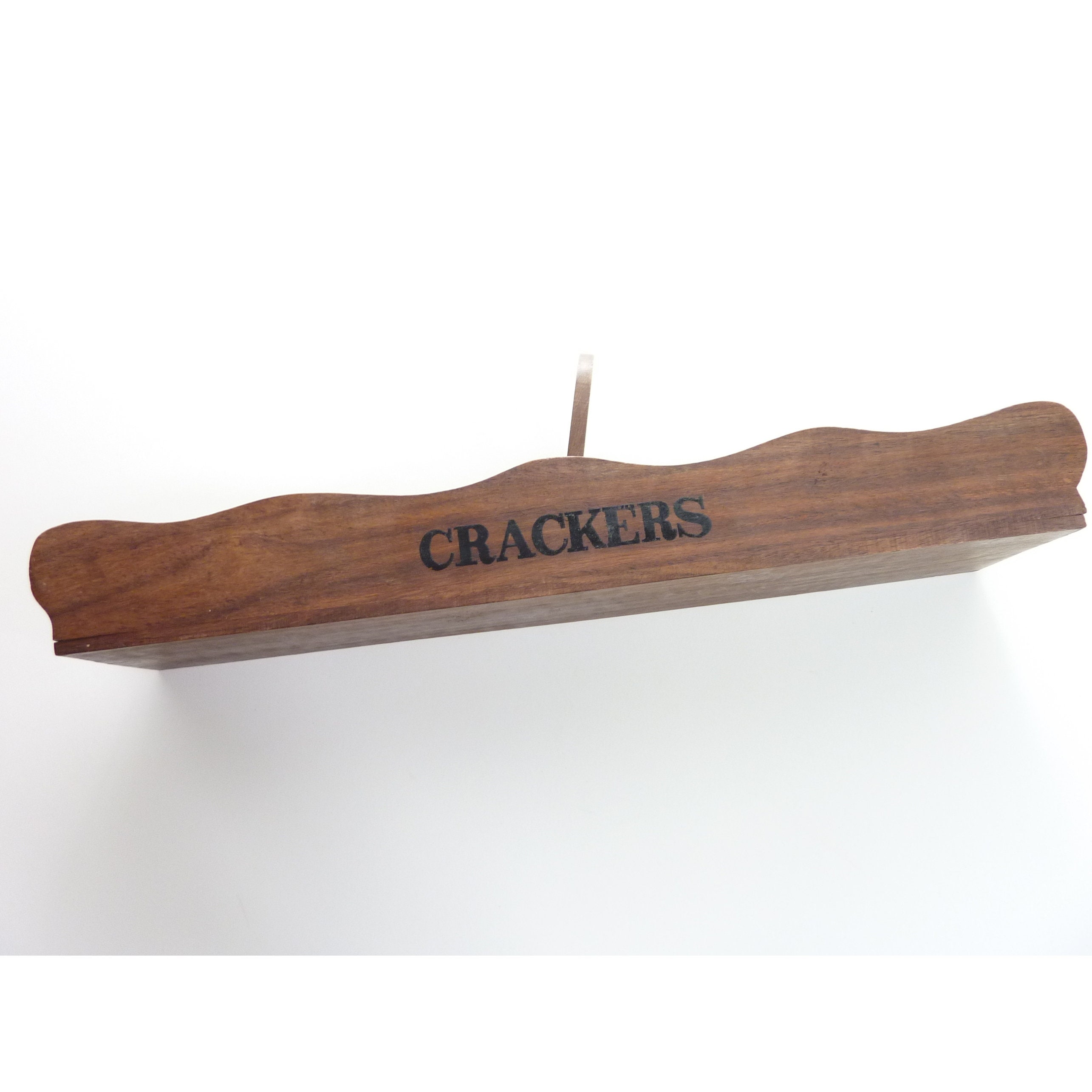 Vintage Wooden Cracker Tray Holder Divided Serving Boat Etsy