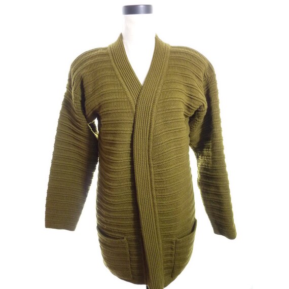 olive green chunky cardigan