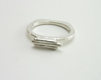 Handcrafted 950 Silver Hotdog Bun Ring Cute Food Jewelry
