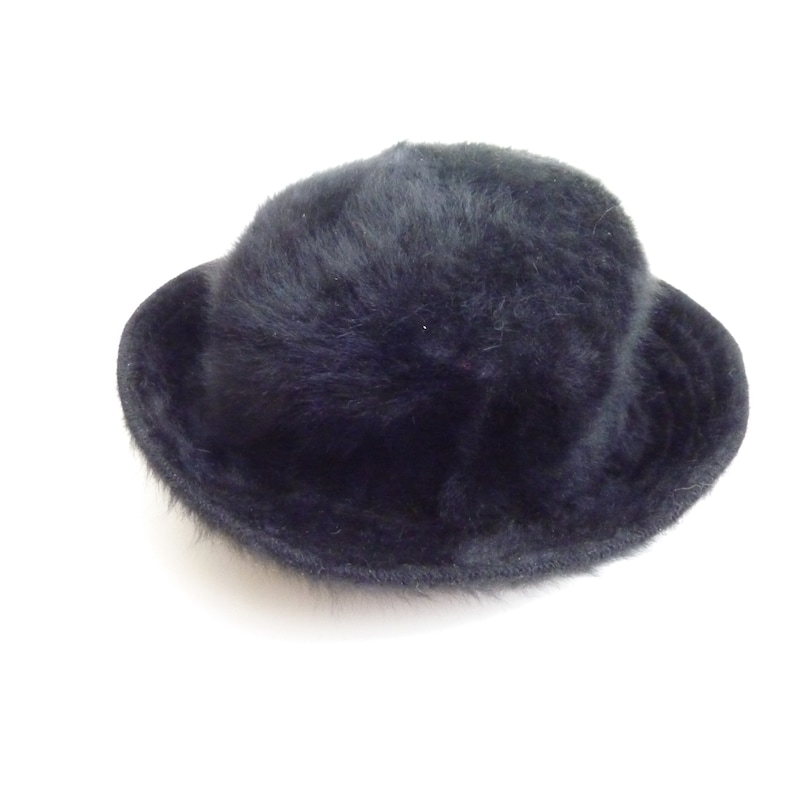 Vtg Authentic Black KANGOL Furgora Charlene Bucket Hat EUC Size Regular