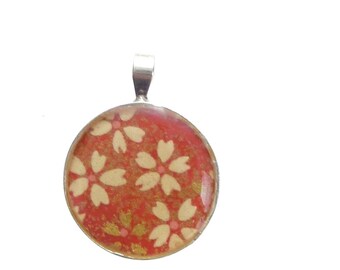 Colgante floral de plata de ley 925