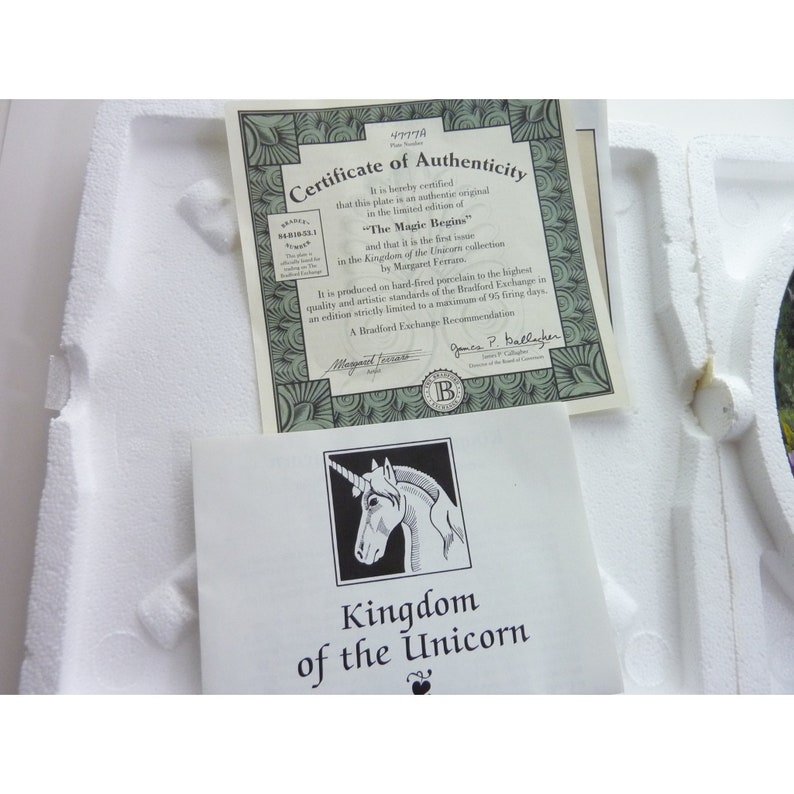 The Magic Begins Kingdom Of The Unicorn Collector Plate Margaret Ferraro