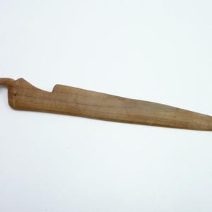 Vintage Wooden Kenyan Letter Opener Gazelle African Carving Office Decor Antelope African