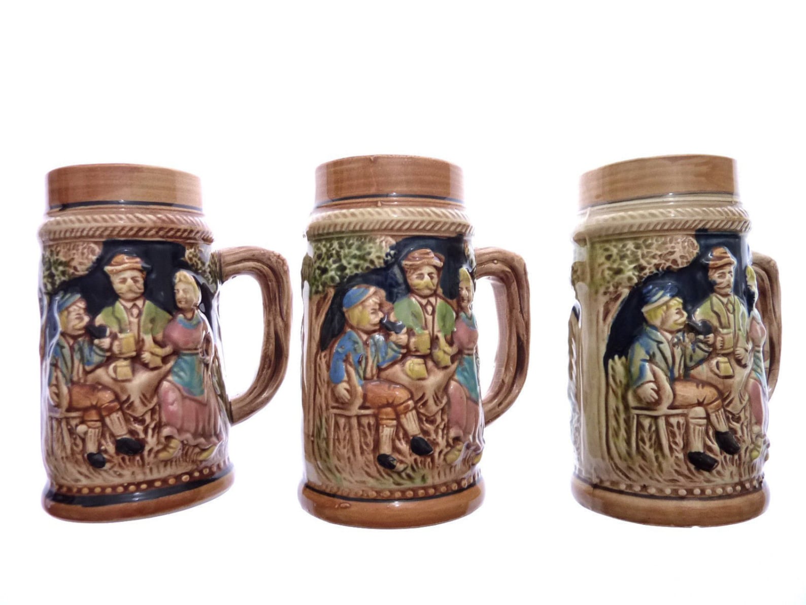 Rustic Ceramic Beer Stein Made in Japan Outdoor Forest Pub Etsy