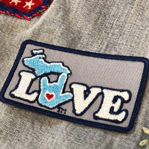 ILY Michigan Rectangle Patch 3" x 1-1/2"