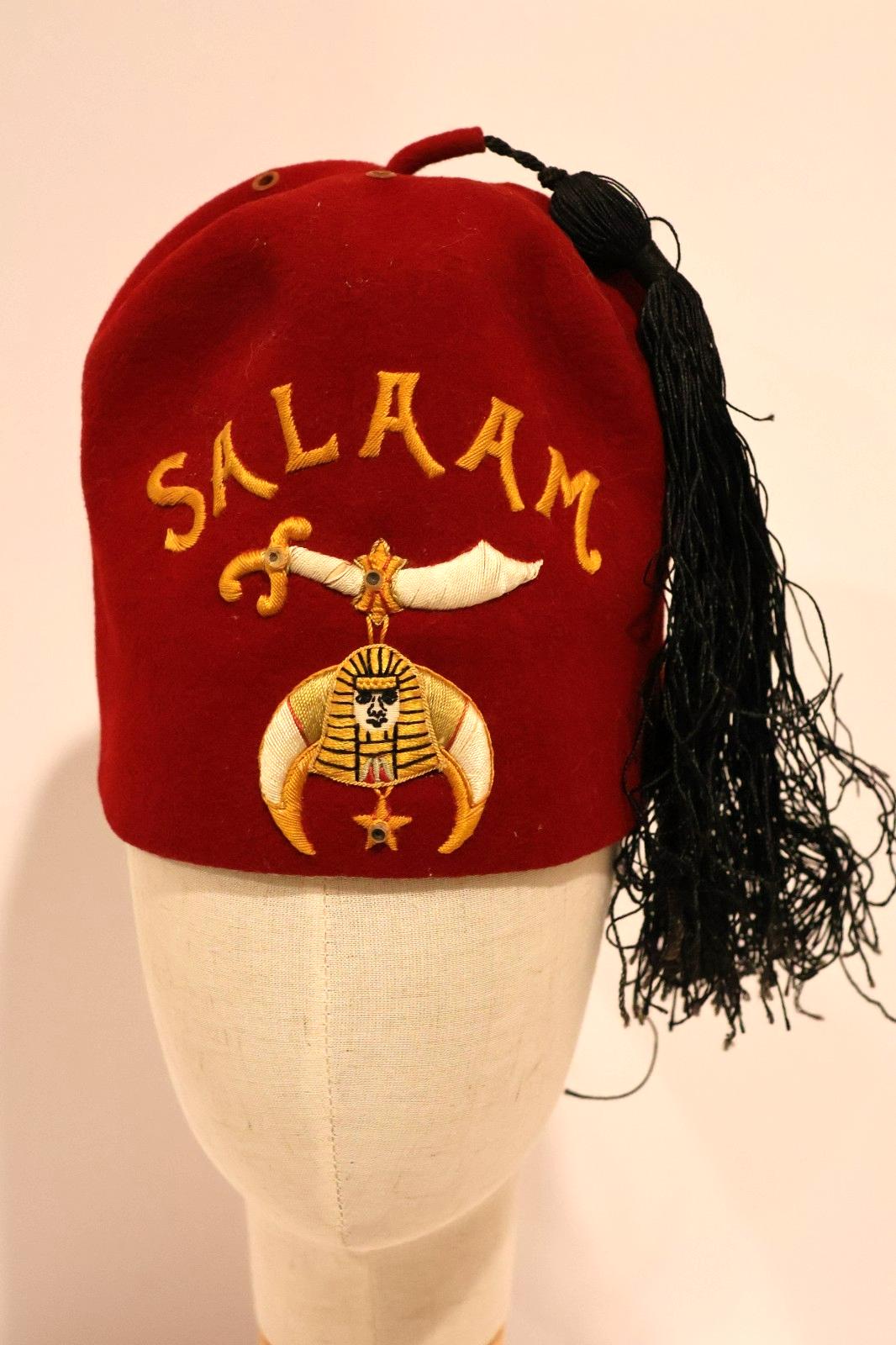 Vintage 1950s–1960s Shriner’s Antioch Hat – Maroon Fez with Tassel Genuine Shriner main image 2