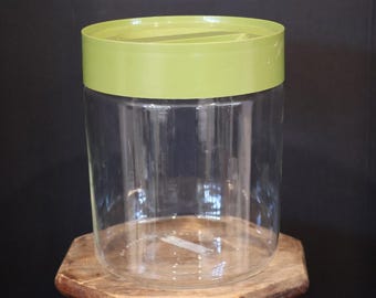 Pyrex Vintage "Store N' See" Glass Cannister w/ Avacado Green Lid 1970's Retro