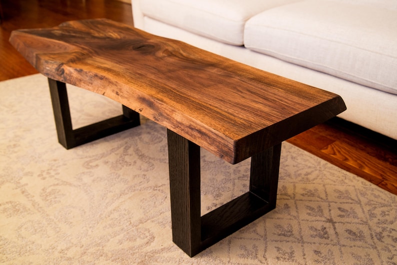 Wood Coffee Table Bench Console Table Sofa Table Live Edge - Etsy Australia