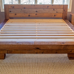 Wood bed frame beam timber full queen king