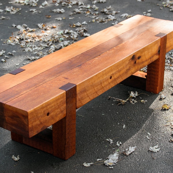 Rustic Wood Benches - Etsy - Rustic Exposed Wood Bench Seating