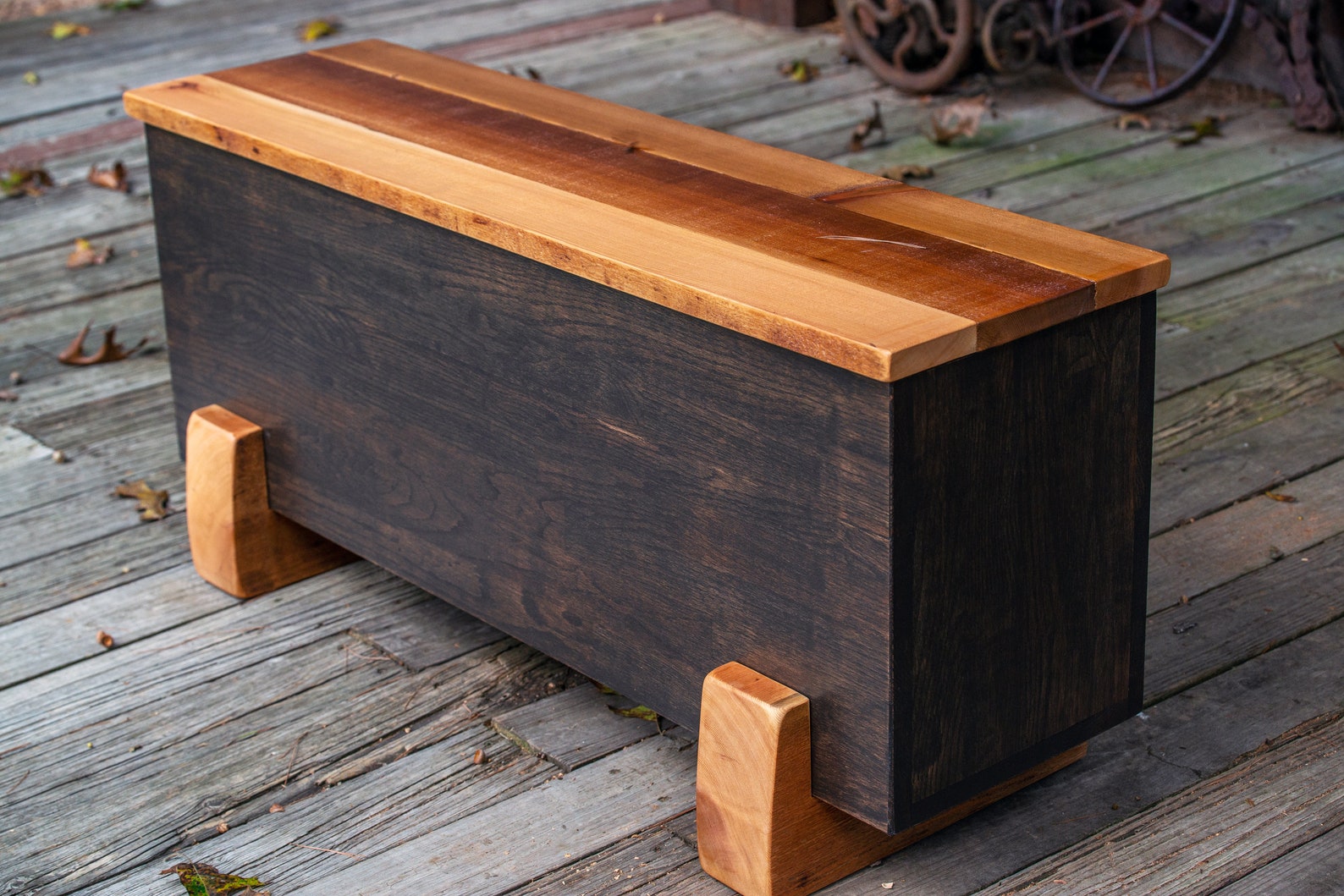 Wood Trunk Storage Bench Etsy