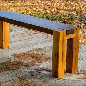 Modern Rustic Wood Bench Dining Bench Enteryway | Etsy