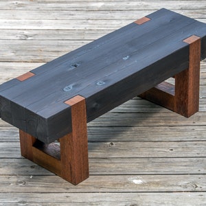 shou sugi ban outdoor wood bench