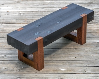 shou sugi ban outdoor wood bench