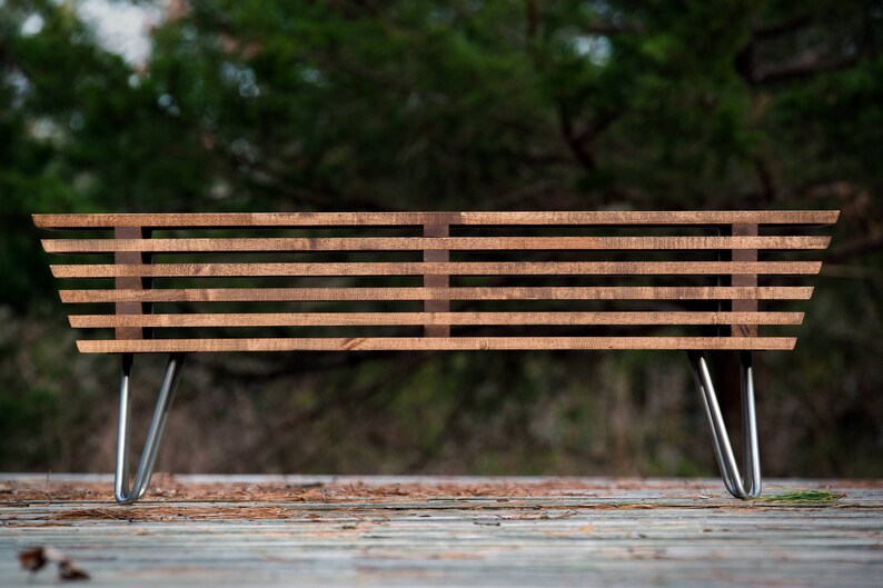 modern wood bench coffee table mid century