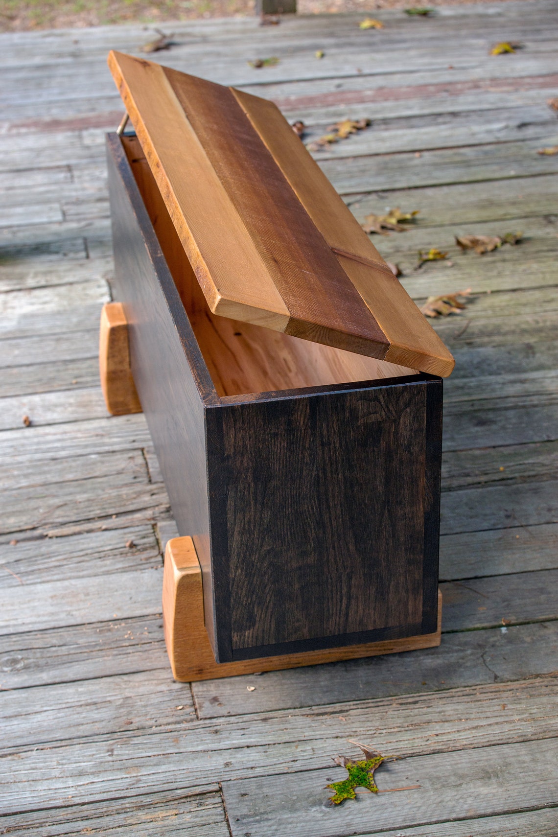 Wood Trunk Storage Bench Etsy
