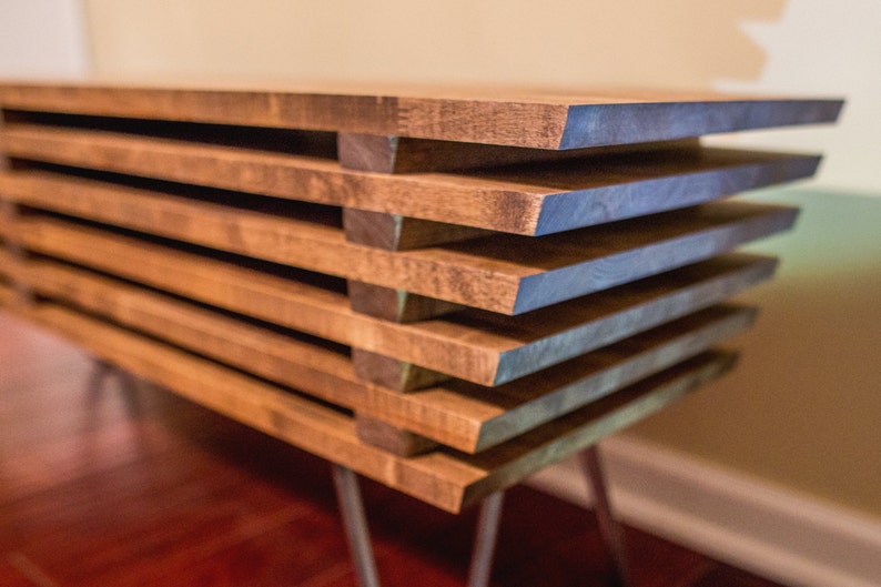 modern wood bench coffee table mid century