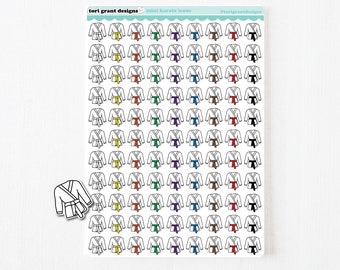 Mini Karate Icon Planner Stickers