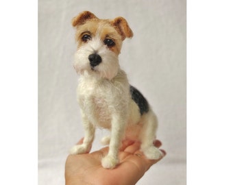 Needle Felted Dog Sculpture – Custom Dog Portrait, Pet Memorial