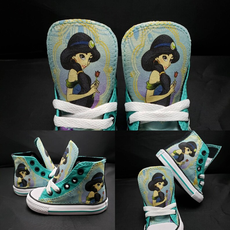 Converse Custom Shoe Princess Jasmine Christmas Gift Custom Etsy