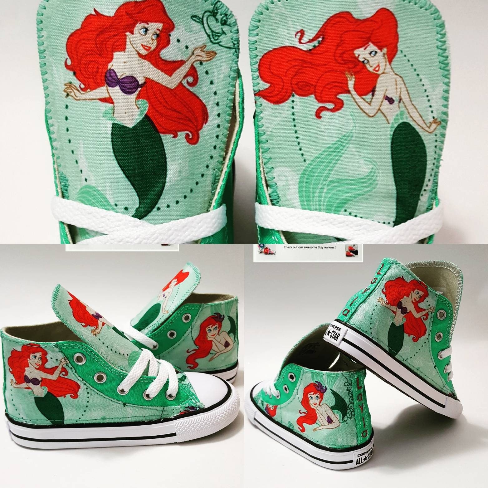 Sale Disney Princess little mermaid shoes custom Converse