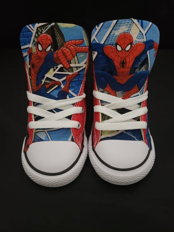 Custom Marvel Spider man Converse Shoes Superhero Spiderman Custom Marvel Spider man Converse Shoes Superhero Spiderman