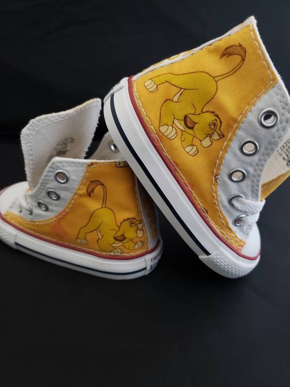 Lion king sneakers birthday custom Converse shoe featuring simba, nala, and puma, children lion jungle animal trainers by hallwayzdesigns Lion king sneakers birthday custom Converse shoe featuring simba, nala, and puma, children lion jungle animal trainers by hallwayzdesigns