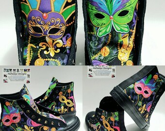 Custom Mardi Gras Converse, New Orleans shoes